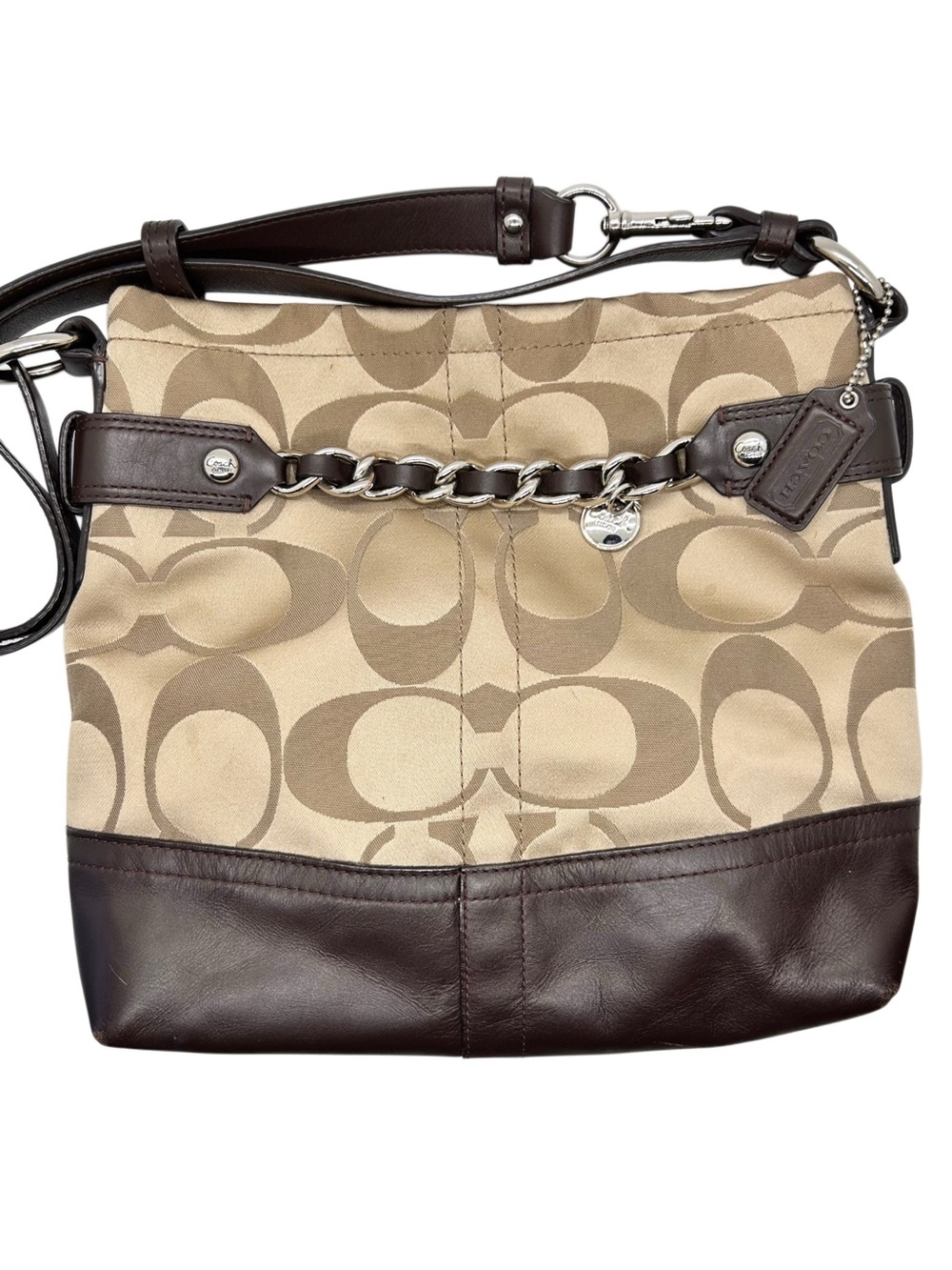Coach Signature Sateen Chain Duffle Convertible Bag 2011